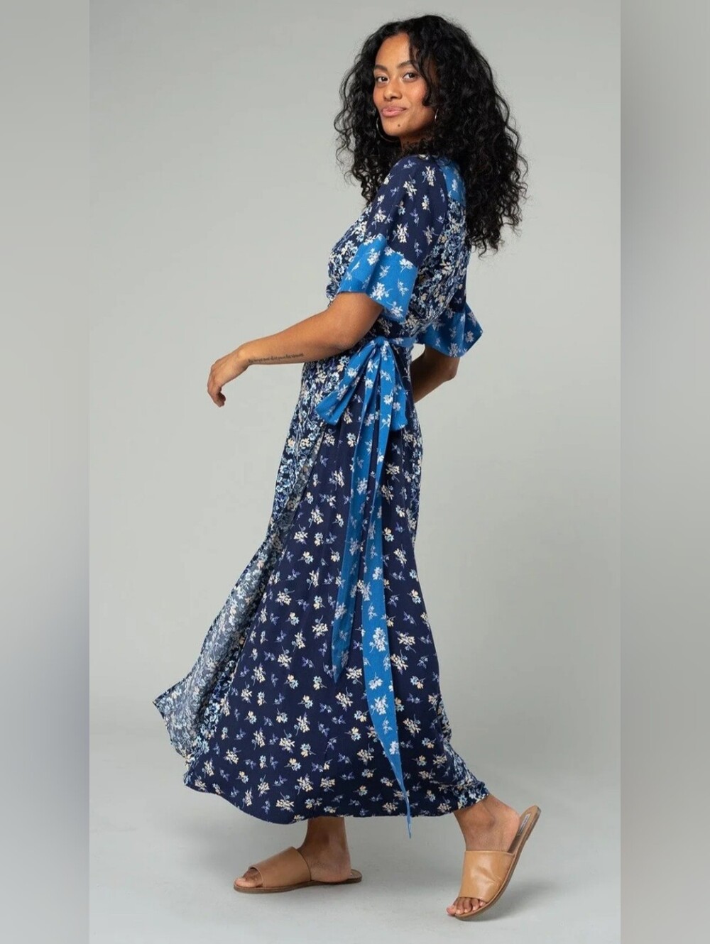 Lovestitch Boho Floral True Wrap Dress. Medium